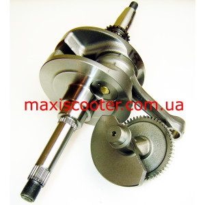 Коленвал с балансиром - Kymco Xciting 500, part number 1300A-LBA2-308-Y, 13000-LBA2-E00