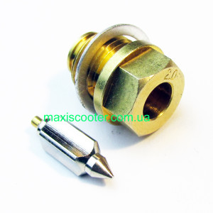 Игла поплавка карбюратора Mikuni VM с седлом, part number N122.032 Metal Tip
